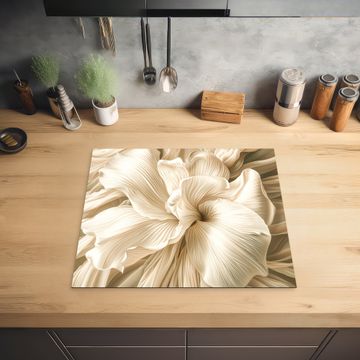 Protection plaque induction - Ondes de feuilles de soie