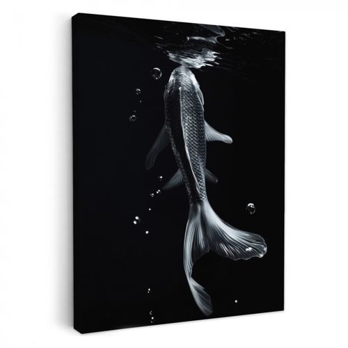 Tableau sur toile - Koi - Poisson - Eau - Noir