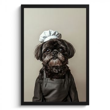 Cadre Photo - Vêtements de chef - Noir - Chien