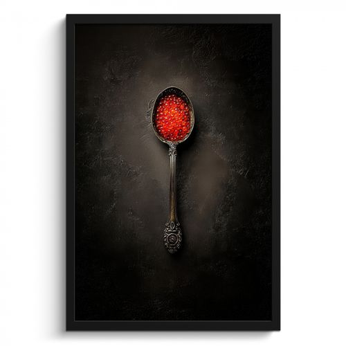 Cadre Photo - Noir - Cuillère - Caviar