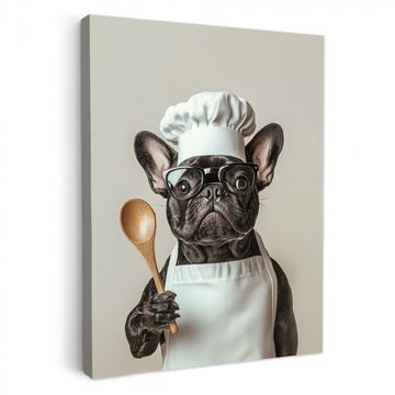 Tableau sur toile - Lunettes - Chien - Cuisinier