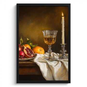 Cadre Photo - Fruit - Nature morte - Vin - Bougie