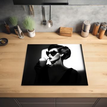 Protection plaque induction - Femme - Noir - Coeur