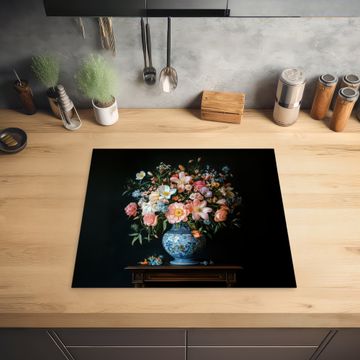 Protection plaque induction - Rose - Fleurs - Vase - Couleurs