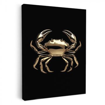 Tableau sur toile - Or - Crabe - Animaux - Noir
