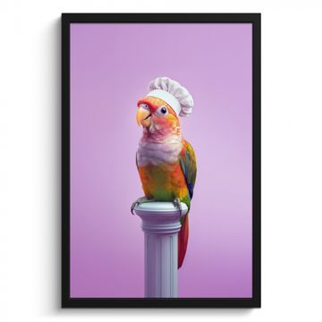 Cadre Photo - Perroquet - Toque - Colonne - Oiseau