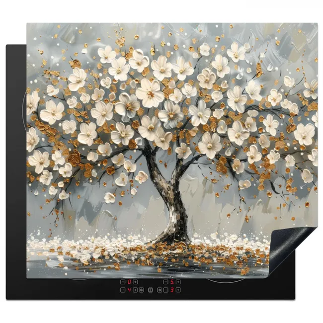 Protection plaque induction - Arbre de vie - Or - Blanc