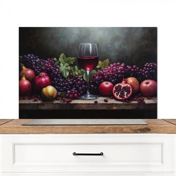 Fond de hotte - Vin - Fruits - Nature morte
