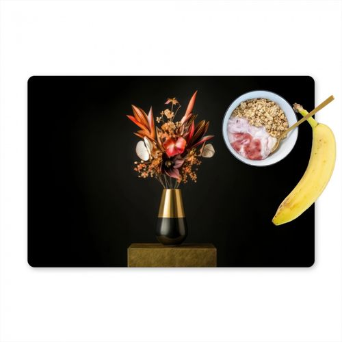 Sets de table - Exotique - Bouquet - Vase - Or