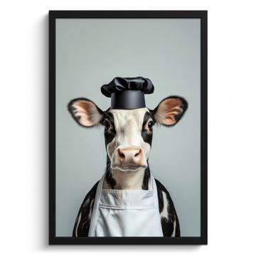 Cadre Photo - Vache - Noir - Blanc - Cuisinier