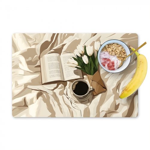 Sets de table - Livre - Illustration - Tulipes - Café
