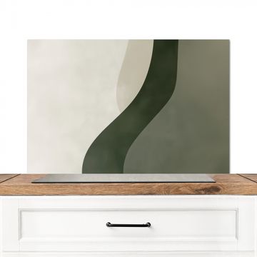 Fond de hotte - Japandi - Vert - Abstrait - Moderne