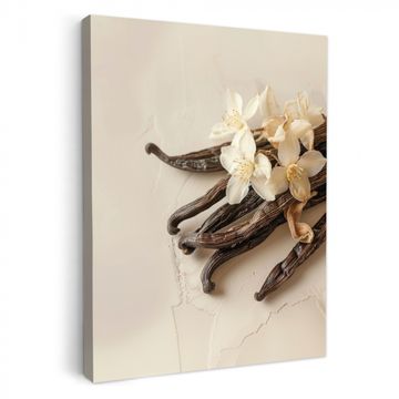 Tableau sur toile - Vanille - Floral - Beige