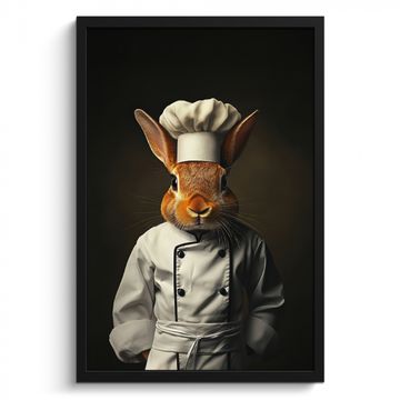 Cadre Photo - Lapin - Cuisinier - Animal