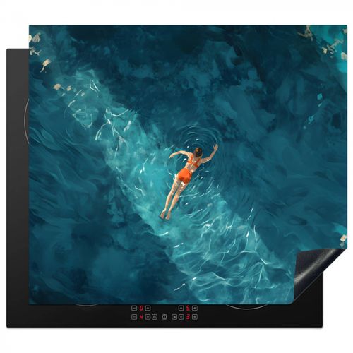 Protection plaque induction - Femme - Eau - Bikini - Orange