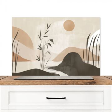 Fond de hotte - Japandi - Paysage - Beige