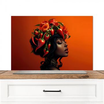 Fond de hotte - Femme - Piments - Fleurs