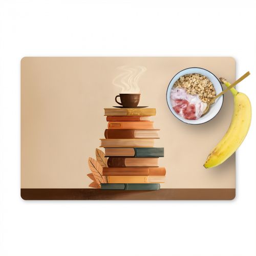 Sets de table - Livres - Tour - Café - Beige