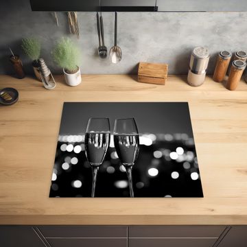 Protection plaque induction - Bulles - Cheers - Coupes de champagne - Lumières de la ville