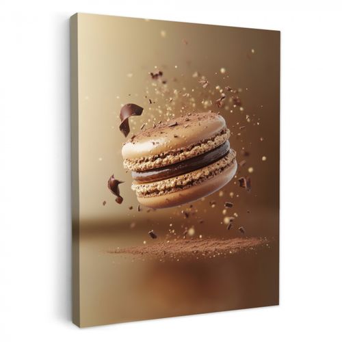 Tableau sur toile - Chocolat - Macarons - Alimentation - Bonbons