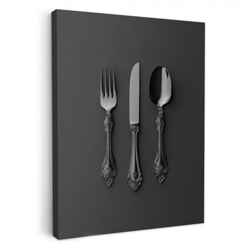 Tableau sur toile - Couverts - Noirs