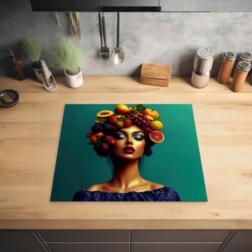 Protection plaque induction - Femme - Top à capuche - Tropical - Fruits - Raisins