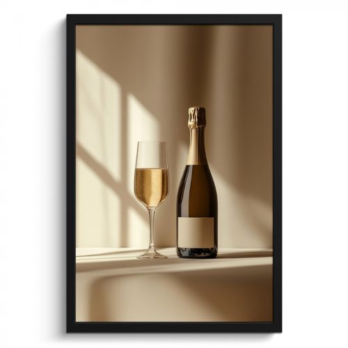 Cadre Photo - Champagne - Beige - Ombre - Bulles