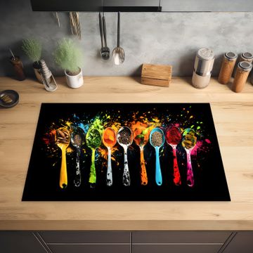 Cuillères - Épices - Moderne - Graffiti - Peinture - Coloré