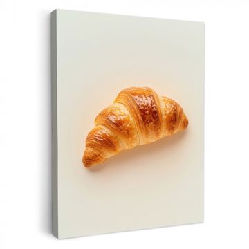 Tableau sur toile - Croissant - Pain - Beige