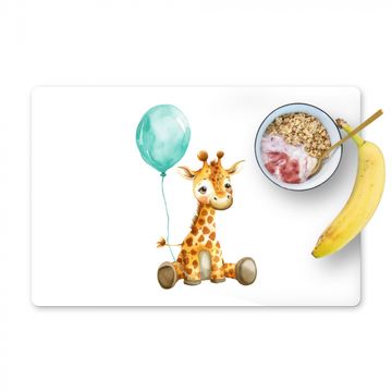 Sets de table - Girafe - Bébé - Animaux - Ballon bleu
