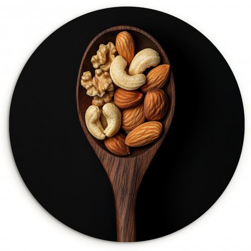 Tableau rond - Bois - Noyer - Noir