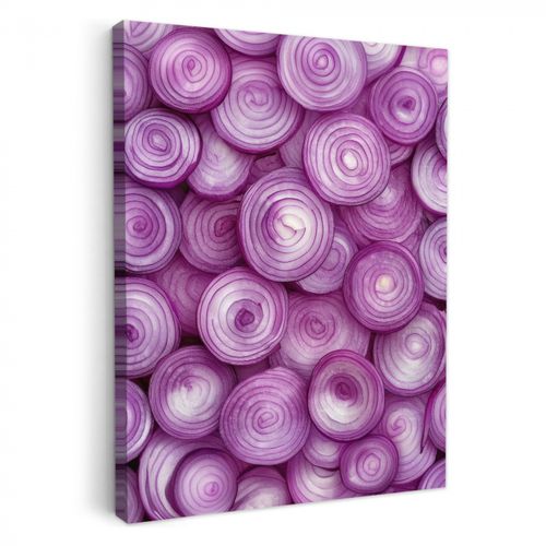 Tableau sur toile - Pourpre - Oignons - Gros plan