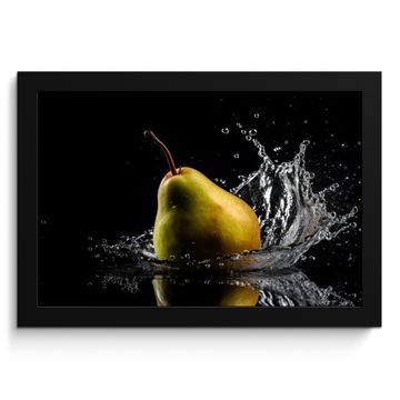 Cadre Photo - Poire - Fruit - Eau - Noir