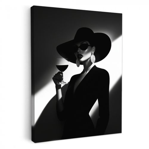 Tableau sur toile - Femme - Vin - Chic