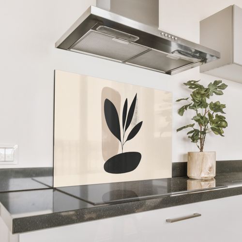 Fond de hotte - Plante - Beige - Japandi