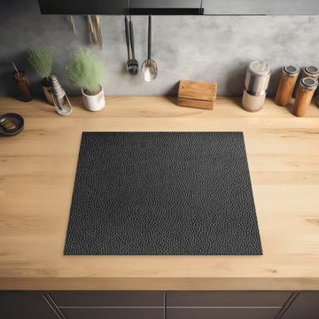 Protection plaque induction - Texture du cuir en Silver Light