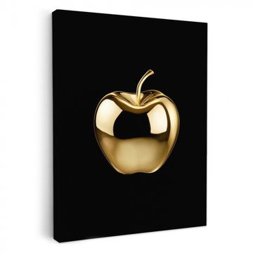 Tableau sur toile - Apple - Or - Chrome - Noir