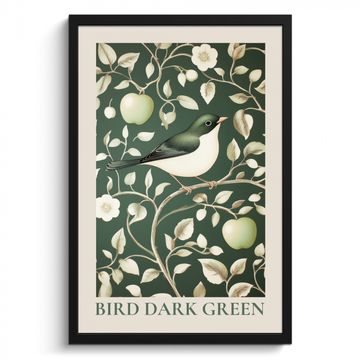 Cadre Photo - Vert - Oiseau - Fleurs