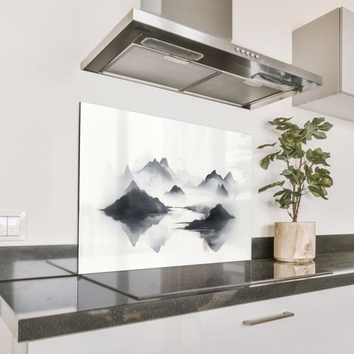 Fond de hotte - Montagnes - Brumeux - Eau - Blanc