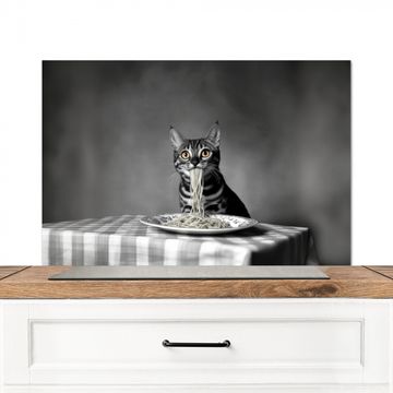 Fond de hotte - Bengal - Chat - Nappe - Noir - Blanc - Animal