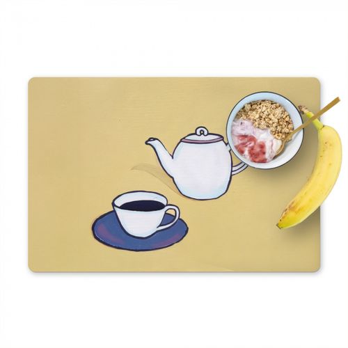 Sets de table - Théière - Tasse - Beige - Illustration