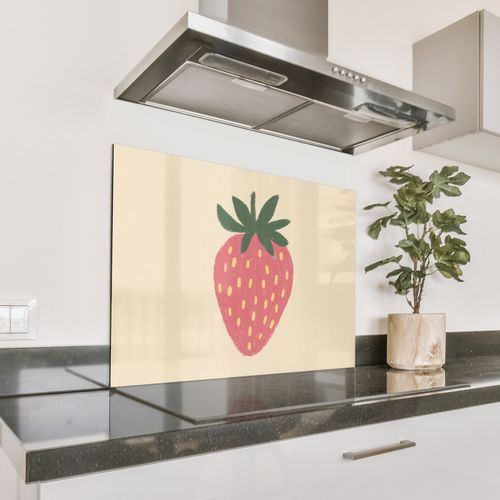 Fond de hotte - Fraise - Minimaliste - Rouge - Fruit