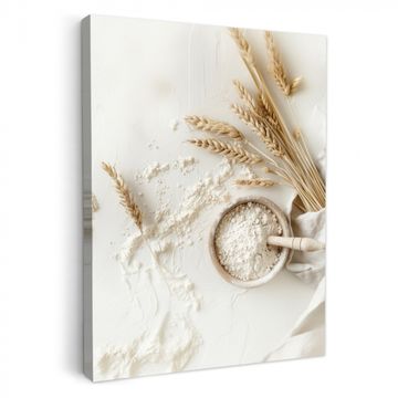 Tableau sur toile - Fleur - Bois - Blé