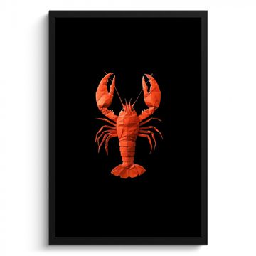 Cadre Photo - Homard - Papier - Papier origami - Rouge