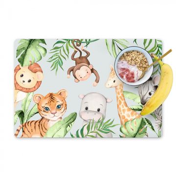 Sets de table - Aquarelle - Animaux - Enfants - Plantes
