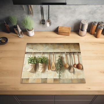 Protection plaque induction - Bois - Ustensiles de cuisine - Nature morte - Carrelage