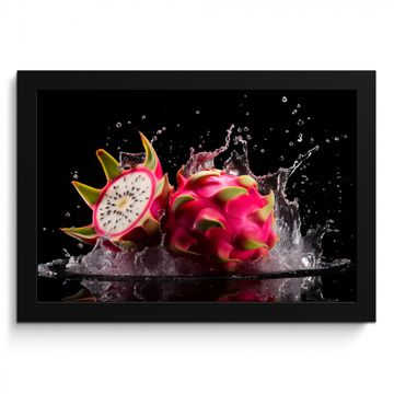 Cadre Photo - Fruit du dragon - Noir - Eau - Fruit - Fruit