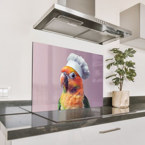 Fond de hotte - Perroquet - Toque - Curieux - Oiseau