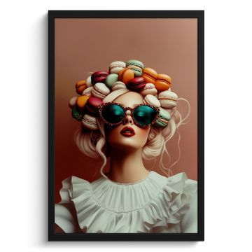 Cadre Photo - Femme - Macarons - Lunettes