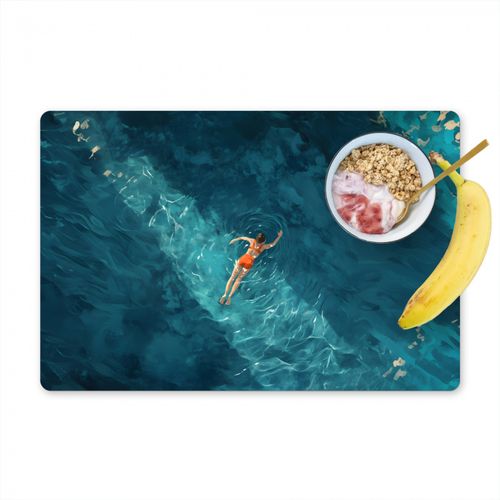 Sets de table - Femme - Eau - Bikini - Orange